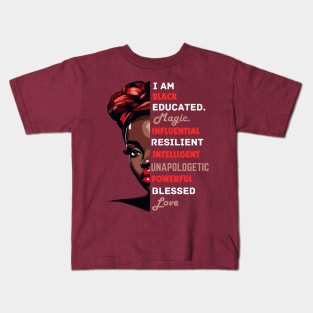 I Am Black Woman Afrocentric Kids T-Shirt